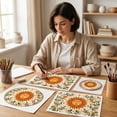 thumbnail image 4 of XaaKee Tapestry, Symmetrical Floral Layout Tapestry Wall Hanging, High-Quality Polyester Wall Tapestry For Indoor Outoor 60x40Inch, 4 of 9