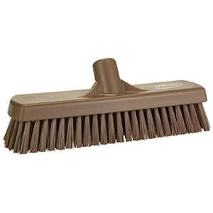 Vikan 12" Deck/Wall Scrub- Stiff - Brown (1 Unit)