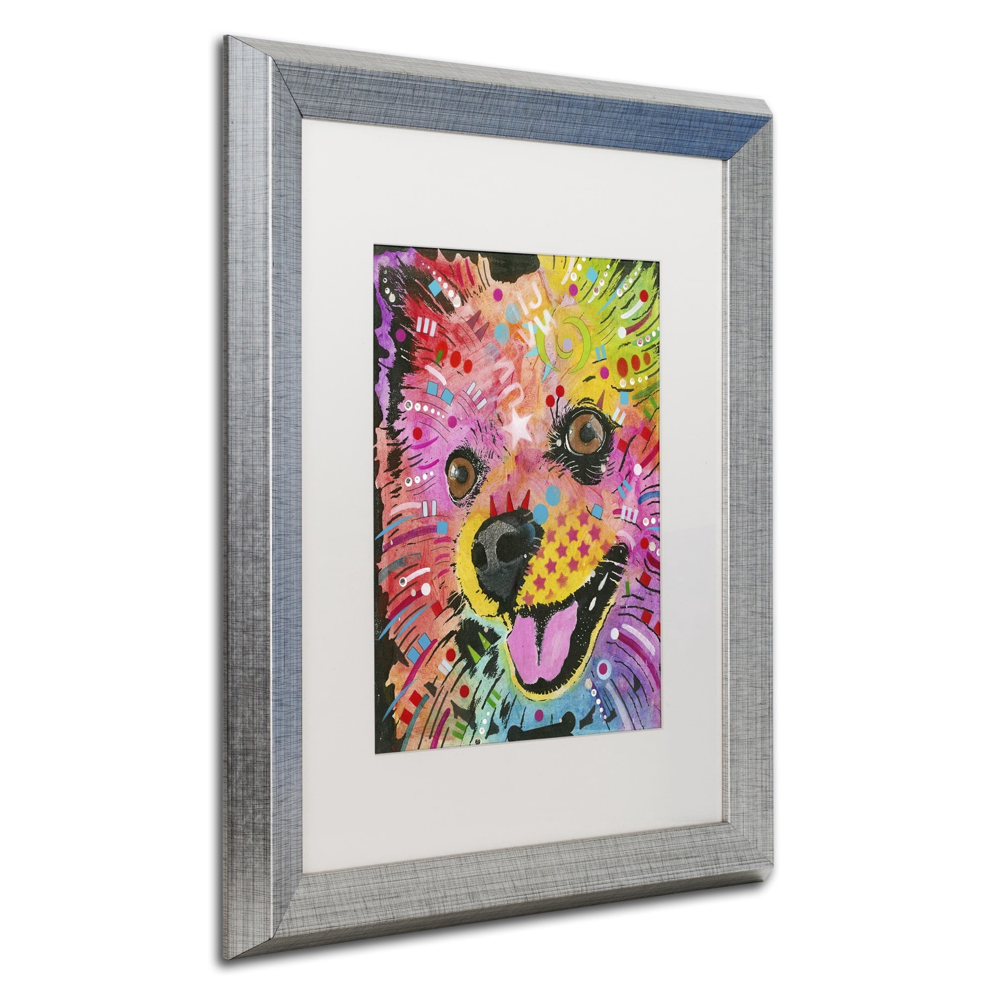 Trademark Fine Art "15" Canvas Art by Dean Russo, White Matte, Silver Frame