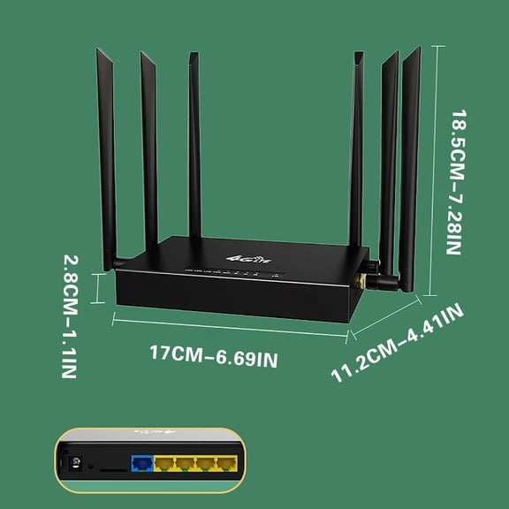 Kumdkd WiFi 6 Router - High-Speed Smart Router with 6 Antennas, 500Mbps Internet, Global Coverage, Plug & Play