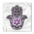 thumbnail image 1 of Hamsa Bandana, Hand Drawn Swirls and Curls, Unisex Head and Neck Tie, by Ambesonne, 1 of 2