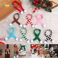 thumbnail image 2 of 5Pcs Red And White Mini Christmas Scarf Christmas Stripes Red Wine Bottle Knit Scarf Doll Cover Xmas Party Decoration Cover, 2 of 4