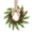 Khaki, variant on 1 Pack 10.6in Mini Christmas Cabinet Wreath, Farmhouse Festive Wreath Decor with Berries & Fabric Ribbon, Durable Rattan Plastic Wreath for Kitchen, Window, Door Holiday Ornament,Red Bow