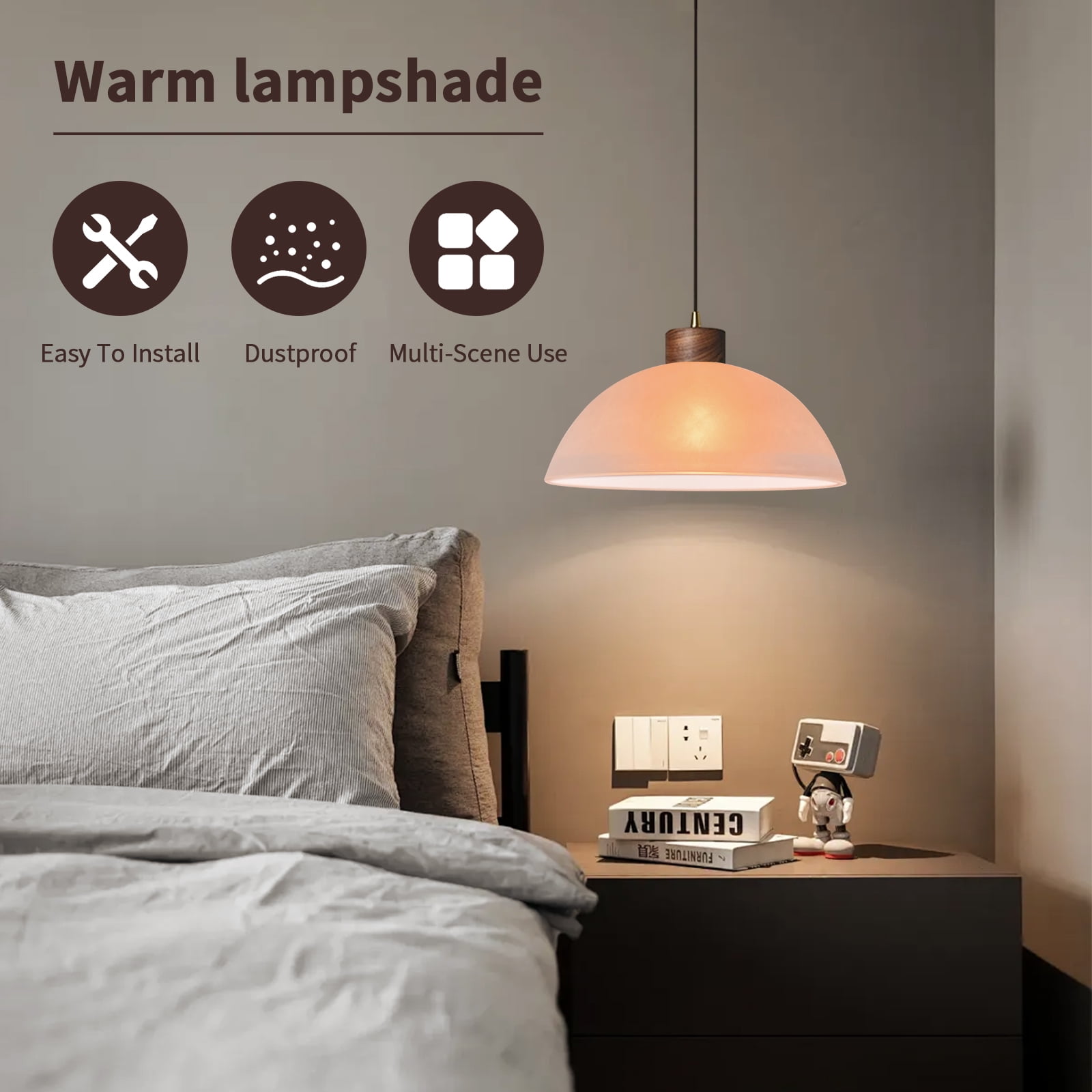HonoDing Glass Lamp Shade Replacement for Torchiere Floor Lamps，Lamp Shade for Floor Lamp Suitable for Base E26 Socket, Standing Lamp Replacement Shade, Alabaster Glass Bowl Shade (White bowl-shaped)