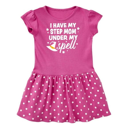 

Inktastic I Have My Step Mom Under My Spell with Cute Witch Hat Gift Baby Girl Dress