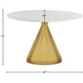 thumbnail image 3 of Meridian Furniture Emery White Marble Dining Table, 3 of 6