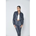 thumbnail image 4 of Ladies Pure Leather Shirt in Navy Blue, 4 of 7
