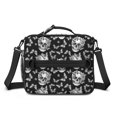 thumbnail image 2 of Skull and Butterfly Gothic Pattern Insulated Lunch Bag with Shoulder Strap and Bottle Holder,Bento School Lunch Bag Box,11x9.5x3.5 Inches, 2 of 5