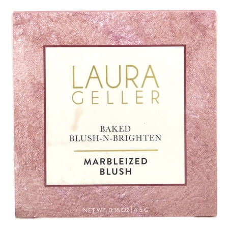 LAURA GELLER NEW YORK Baked Blush-n-Brighten Marbleized Blush for Cheeks - Ethereal Rose - Natural Finish - Buildable Color