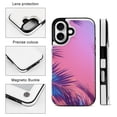 thumbnail image 3 of Compatible with iPhone 11 12 13 mini 14 15 16 Pro Max Plus Wallet Case with Card Holder, PU Leather Kickstand Card Slots Case ( Neon Color Tropical Plant, iPhone 14 Pro), 3 of 7