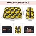 thumbnail image 2 of Geometric Pattern with Bee Makeup Bag, Large Capacity Travel Cosmetic Bag for Women Girls- Travel Toiletry Bag Leather Portable Waterproof Makeup Case Organizer with Handle, 2 of 4