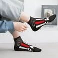 thumbnail image 2 of Rateoe USA Flag Cross Pattern Quarter Crew Socks,Toe Seamed Ankle Socks,Cotton Cushioned Breathable Athletic Crew Sports Socks, 2 of 7