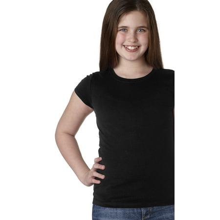 Branded Next Level Girls Princess T-Shirt - BLACK - M (Instant Saving 5% & more on min 2)