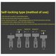 thumbnail image 4 of 2Pcs Hand Retractable Spring Plungers with Knurled Handle M8, 4 of 5