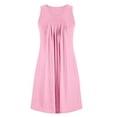 thumbnail image 4 of EnJoCho 𝖥lowy Boho Dress Youth Girls,Summer Tank Dresses Youth Casual Elegant O Neck Daily Dress Solid Color Dress with Side Pockets, 4 of 4