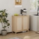 thumbnail image 1 of QinaQin Aparador buffet con almacenamiento, consola para café o licores con repisas ajustables y puertas decoradas en ratán boho, 1 of 7