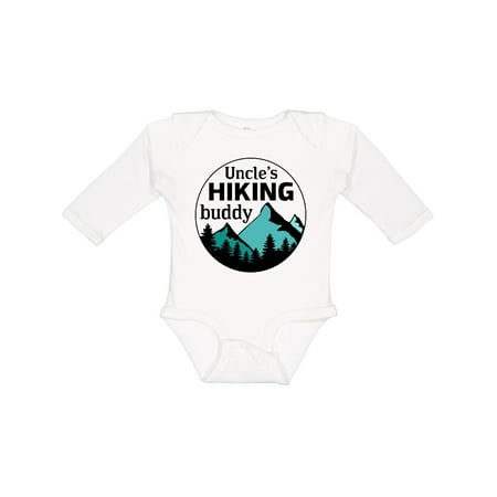 

Inktastic Uncle s Hiking Buddy with Mountains and Trees Boys or Girls Long Sleeve Baby Bodysuit