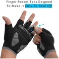 thumbnail image 5 of SZTXJ Cycling Gloves Half Finger Bike Gloves Non-slip Shockproof Gel Mountain Bike Gloves (Grey), 5 of 5