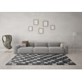 thumbnail image 3 of Ahgly Company Indoor Rectangle Checkered Gray Modern Area Rugs, 3' x 5', 3 of 4
