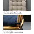 thumbnail image 3 of Cojín de asiento de lino Injueey cuadrado transpirable algodón PP antideslizante blanco beis, 3 of 6