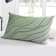 thumbnail image 5 of Sage Green Throw Pillow Cover, Ombre Lines Modern Geometric Aesthetic Rectangle Decorative Pillow Case Protector Soft Cushion Cover Lumbar Pillowcase for Couch Sofa Bedroom Car Chair Decor 12x20 Inch, 5 of 8
