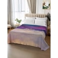 thumbnail image 2 of Night Sky Stars Full Size Flat Sheet, Wrinkleproof & Fadeproof Cooling Flat Bed Sheet Only, Shooting Star Cloud Galaxy Breathable Soft Bedding Top Sheets 81 x 96 Inches, 2 of 8
