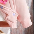 thumbnail image 6 of Efsteb Fall Jacket for Girls Button Long Sleeve Coats Toddler Spring Coat Cute Toddler Comfy Jacket Outerwear (Pink,2 Years), 6 of 7