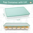 thumbnail image 6 of 2 Pcs Deviled Egg Containers with Lid, 24 Eggs Plastic Deviled Egg Holder Storage Container for Fridge, Reusable Devil Egg Tray Platter Countertop Easter Camping Refrigerator Supplies, 6 of 6