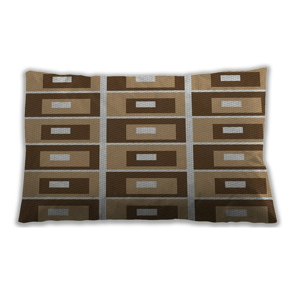 Ahgly Company Indoor Rectangular Patterned Lumbar Throw Pillow, 13 inch by 19 inch