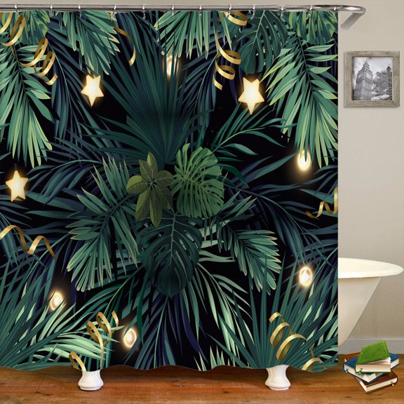 3D Printing Nordic style Tropical Plants Shower Curtain With Bathroom Polyester Waterproof Home Decor Curtains 180x180cm