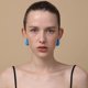 thumbnail image 2 of Chunky Gold Hoop Earrings For Women,earrings Lightweight Water Drop Open Hoops,hypoallergenic Earrings,birthday Xmas Gift For Women Girlsblue, 2 of 4
