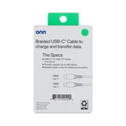 Onn 6 USB Type-C Cable if Certified White, 1 Pack