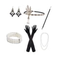 thumbnail image 2 of Conjunto de accesorios para mujer de los años 20, diadema, tocado de joyería para actuaciones en escenario Estilo C, 2 of 8