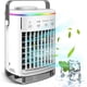 thumbnail image 1 of Mobile Air Conditioner 4 in 1 USB Air Cooler Humidifier Fan with 7 Night Light Colors - 4 Fan Levels Evaporative Cooler, White, 1 of 5