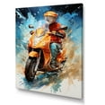 thumbnail image 2 of Designart "Swift Urban Delivery" Scooter Wall Art Living Room, 2 of 7