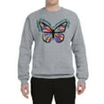 thumbnail image 2 of Wild Bobby, Colorful Butterfly Oh Butterfly On Whispering Wings Animal Lover Unisex Crewneck Graphic Sweatshirt, Heather Grey, Large, 2 of 3