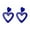 Blue, variant on QIQUWOHUL 13 Color Heart Shaped Earrings Fashionable Acrylic Hollow Earrings Ear Accessories For Women