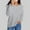 Grey, variant on Hauaitttt Women Autumn Winter Loose Casual Casual Long Sleeves Round Neck Solid Color Sweatershirt Women Hoodless Sweatshirt Drawstring Sweatshirt Butter Hoodies Women Color Sweatshirt Hood