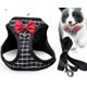 thumbnail image 3 of BR Arnés y cinturón para gatos y cachorros, tamaño XS, rojo y negro, 2 piezas, antirrobo con cascabeles y pajarita, chaleco para gatos suave y ajustable, 3 of 5