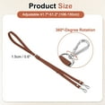 thumbnail image 2 of 0.6" Genuine Leather Purse Strap for Bag (Caramel, Silver Buckle), 2 of 6
