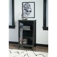 thumbnail image 2 of Linon Campbell Single Door Glass Front Cabinet with 3 Shelves, Black Finish, 2 of 13
