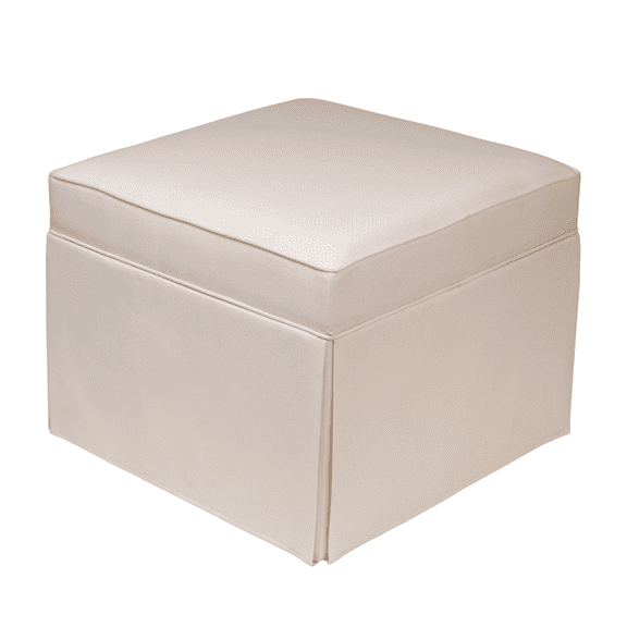 My Texas House Alamo Skirted Ottoman, Taupe Fabric