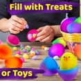 thumbnail image 4 of Stargo 16 Pack 3.2” Large Colorful Ombre Easter Eggs Empty - with hinges, Bright Ombre Multicolored, Plastic Easter Eggs Fillable, Eggs for Easter Egg Hunts, Basket Fillers, Party Favor, Surprise Eggs, 4 of 6