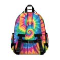 thumbnail image 3 of Rainbow Tie Dye Mandala Pattern Backpack for School,Cute School Bag,Schoolbag with Adjustable Shoulder Straps & Padded Back,15.25"x11.5"x5.25", 3 of 5
