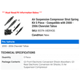 thumbnail image 2 of Air Suspension Compressor Strut Spring Kit 5 Piece - Compatible with 2000 - 2006 Chevy Tahoe 2001 2002 2003 2004 2005, 2 of 2