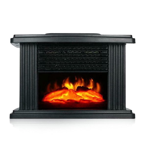 Gaiseeis Black 1000W Electric 3 Speed Fast Heating Fireplace Heater