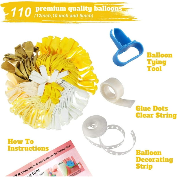 Premium Balloon Garland DIY Kit, Includes Wall Hooks, Twine, Glue