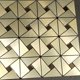 thumbnail image 3 of Mosaico de metal, panel de aluminio y plástico, adhesivo para pared, dorado, abstracto, impermeable, para cocina, baño, azulejos, decoración de pared, 3 of 5