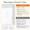 thumbnail image 4 of ACDANC Serving Tray for Party Supplies,Reusable Serving Platter for Catering,Snack,Fruit,Charcuterie,Appetizer,Plastic Food Trays,Hosting Essentials,Bpa Free,White,4 Pcs, 4 of 14