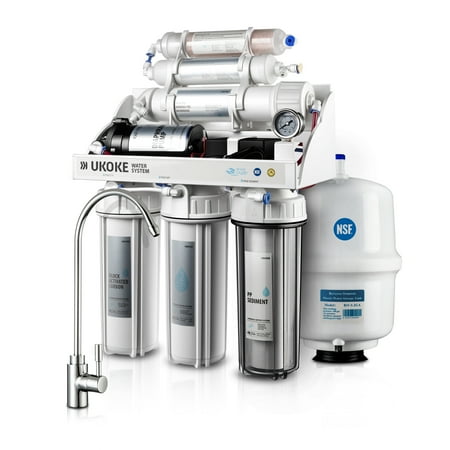 Ukoke 6 Stages Reverse Osmosis, Water Filtration System, 75 GPD with (Best Home Filtration System)